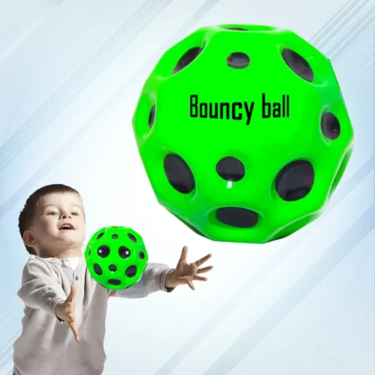 Rubber Super Bouncy Coral Star Anti-Stress Ball – Moon Crater Texture (1 Pc, Multicolor)