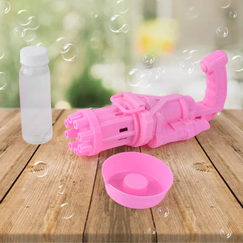 8-Hole Gatling Bubble Gun Toy – Battery Operated Electric Bubble Machine for Kids | 2-in-1 Fun Bubble Blower & Fan (1 Pc) - Image 2