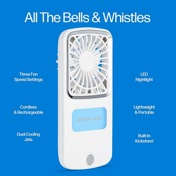 Arctic Air Freedom – Wearable Portable Personal Air Cooler | USB Rechargeable Neck Fan for Instant Cooling Anywhere - Image 2