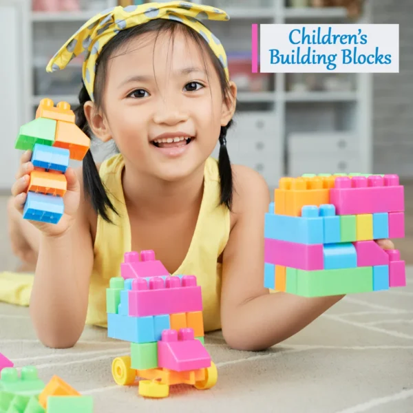 Multicolor Kids' Block Set for Fun and Learning | 60-Piece Building Blocks Set - Image 2