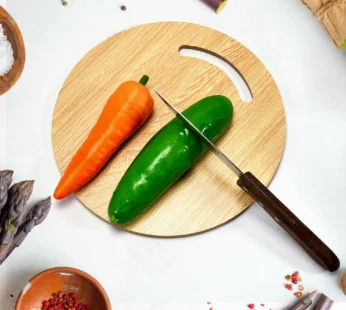 Wooden Round Bamboo Chopping Board – Durable, Reversible for Fruits & Vegetables