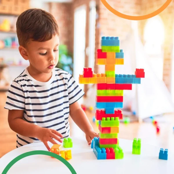 Multicolor Kids' Block Set for Fun and Learning | 60-Piece Building Blocks Set - Image 3