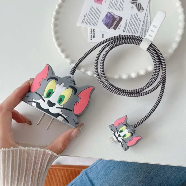 Cartoon Character Silicone Charger Case Cover for iP 18-20W – Full Protection, Cute Mix Design (1 Pc) - Image 3