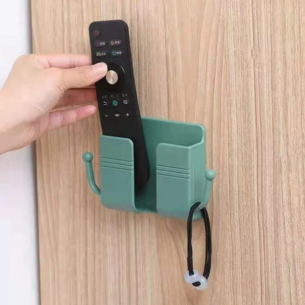 1 Pc Wall Mount Mobile Stand with Hook Design – Compact & Multi-Purpose Holder - Image 3