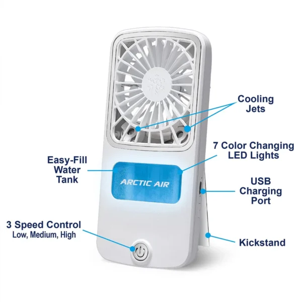 Arctic Air Freedom – Wearable Portable Personal Air Cooler | USB Rechargeable Neck Fan for Instant Cooling Anywhere - Image 4