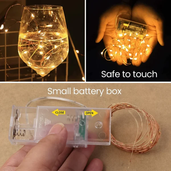 LED Flexible Waterproof Wire Lights – Battery Operated (2AA, Not Included) | Party, Wedding & Home Décor (1 Pc) - Image 4