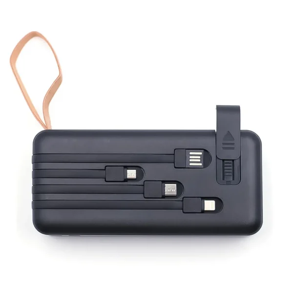 10000mAh 12W Fast Charging Power Bank with Built-in 4-in-1 USB Cables & Mobile Holder (1 Pc) - Image 4