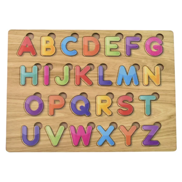 Wooden Alphabet Puzzle Board – Montessori Educational Toy for Toddlers & Preschoolers (1 Set) - Image 5