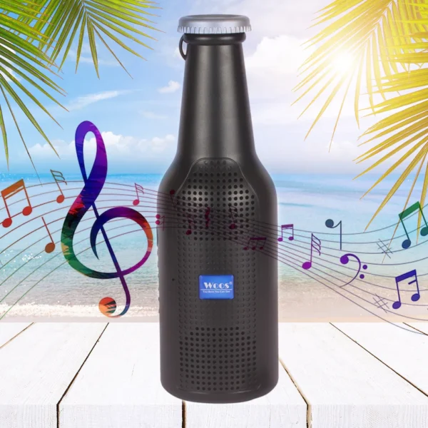 Bottle-Shaped Wireless Bluetooth Speaker with Flashlight | Portable 5W Speaker with FM, AUX, USB, SD Card & Calling Support – Waterproof & Rechargeable (1 Pc) - Image 4