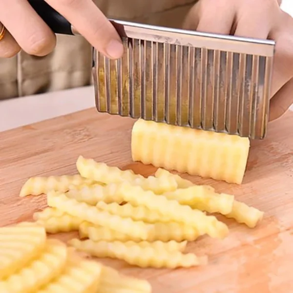 Stainless Steel Vegetable Salad Chopping Knife Crinkle Cutters - Image 5
