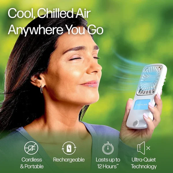 Arctic Air Freedom – Wearable Portable Personal Air Cooler | USB Rechargeable Neck Fan for Instant Cooling Anywhere - Image 5