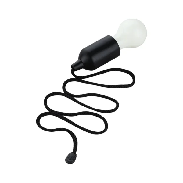 LED Pull Cord Light – Battery-Operated Hanging Bulb for Closets, Tents & Outdoor Use (1 Pc, Black) - Image 6