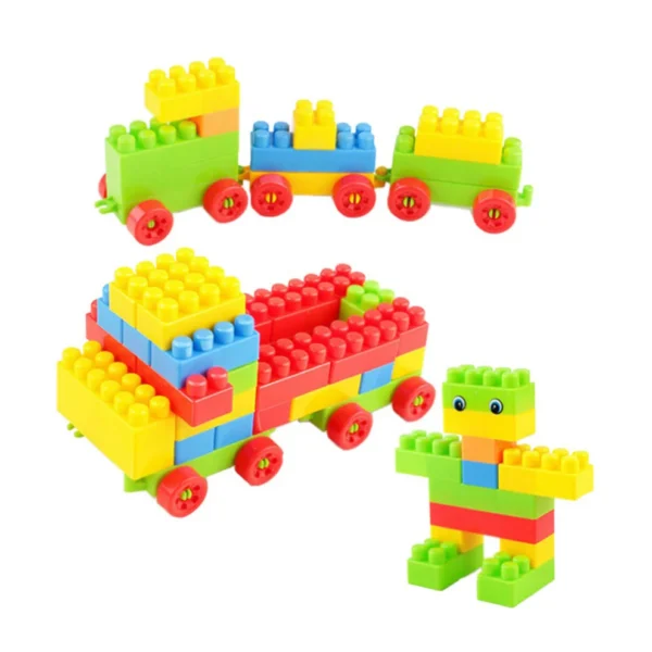 Multicolor Kids' Block Set for Fun and Learning | 60-Piece Building Blocks Set - Image 5