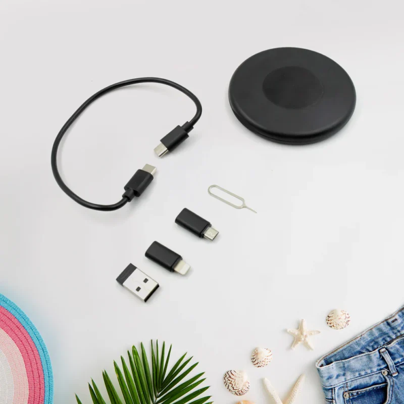 5-in-1 Multi-Functional Fast Charging Cable Kit – Compact Travel Charging Box with USB-C, Lightning, Micro USB Adapters, SIM Pin & Phone Stand – Compatible with iPhone, Android, Type-C Devices (1 Pc) - Image 5