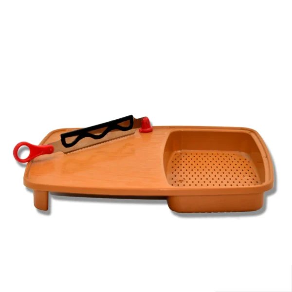 Thick Plastic Cutting & Chopping Tray with Detachable Drain Basket and Holder – Multipurpose Non-Slip Kitchen Board - Image 5