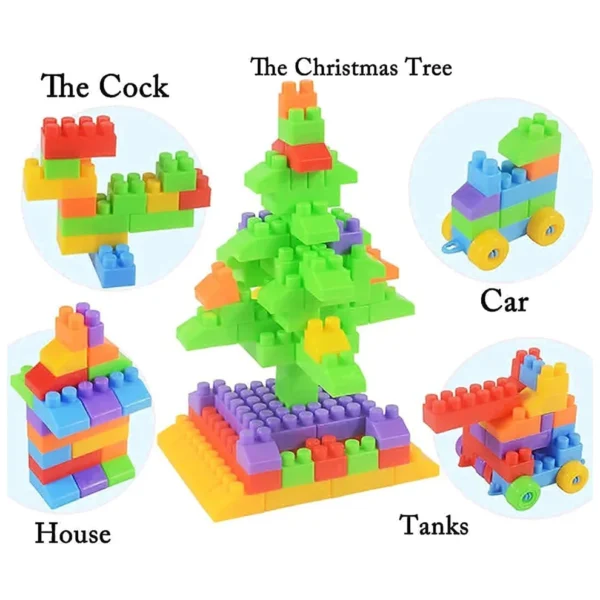 Multicolor Kids' Block Set for Fun and Learning | 60-Piece Building Blocks Set - Image 6