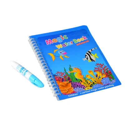 Magic Water Quick Dry Book – Reusable Water Coloring Book with Magic Pen for Kids (1 Pc)