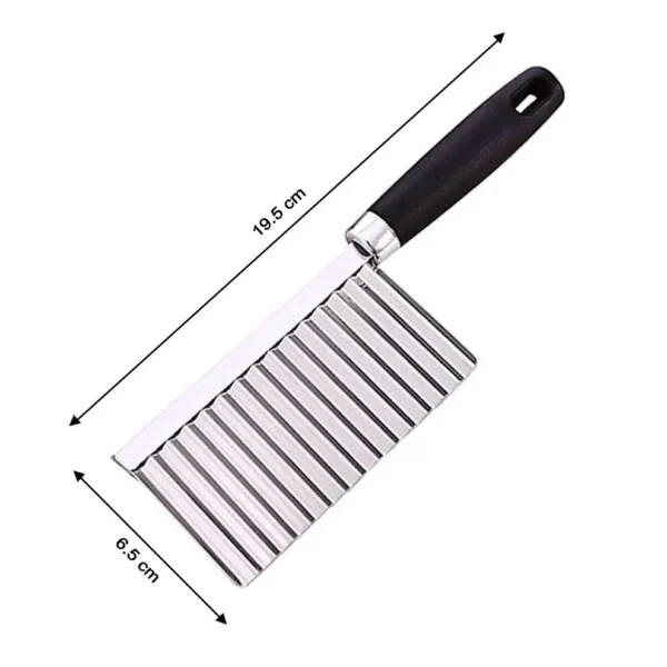 Stainless Steel Vegetable Salad Chopping Knife Crinkle Cutters - Image 3