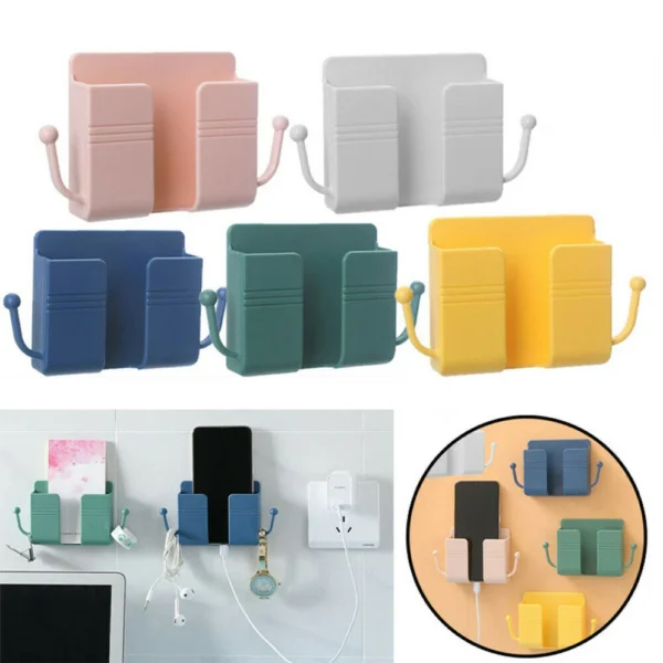 1 Pc Wall Mount Mobile Stand with Hook Design – Compact & Multi-Purpose Holder - Image 10
