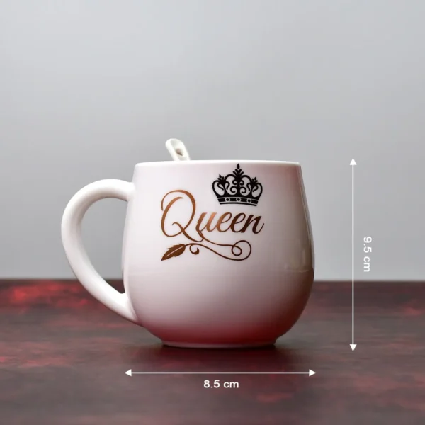 Multi-Design Ceramic Coffee Mug with Spoon & Gift Box – Microwave Safe, Mix Color (1 Pc) - Image 4