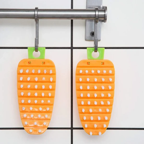 FreshScrub Carrot-Shaped Vegetable & Fruit Cleaning Brush – Non-Toxic, Flexible Scrubber - Image 9