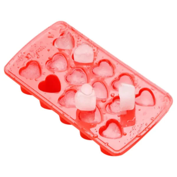 Heart Shape Ice Cube Tray – 14-Cavity Silicone Mold for Creative Ice Cubes
