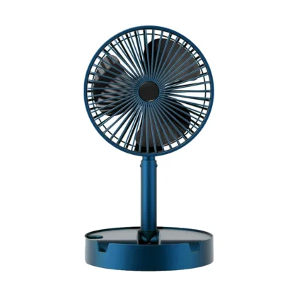 Adjustable Telescopic Desktop Fan – Foldable, Ultra-Quiet USB Fan with Phone Holder for Office, Bedside, and Travel Use (Battery Not Included / Not Rechargeable)