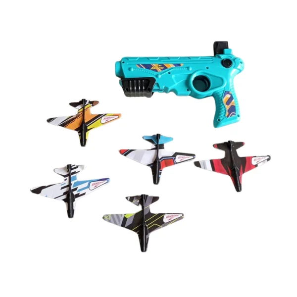Airplane Launcher Toy with 5 Foam Planes – Indoor/Outdoor Shooting Glider Set for Kids - Image 3