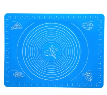 Reusable Non-Stick Silicone Roti Mat – Fondant Rolling Mat, Pastry Dough Baking Sheet with Measurements (50 x 40 cm)