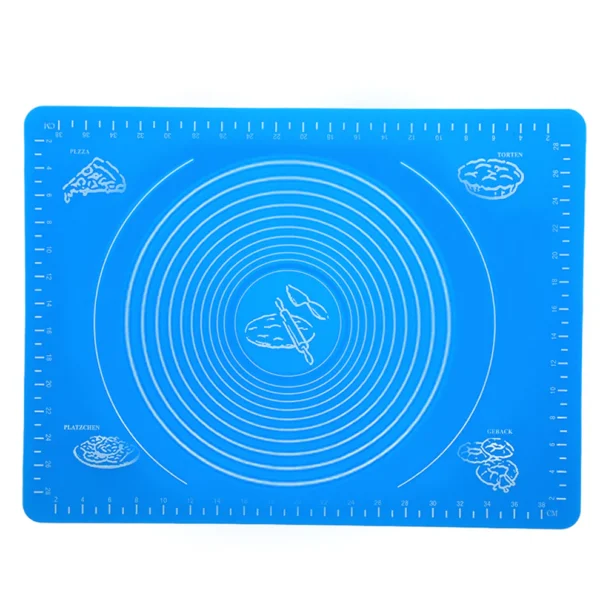Reusable Non-Stick Silicone Roti Mat – Fondant Rolling Mat, Pastry Dough Baking Sheet with Measurements (50 x 40 cm)