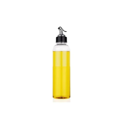 1L Plastic Oil Dispenser with Lid & Drip-Free Spout – Leak-Proof Bottle for Olive Oil, Vinegar & More