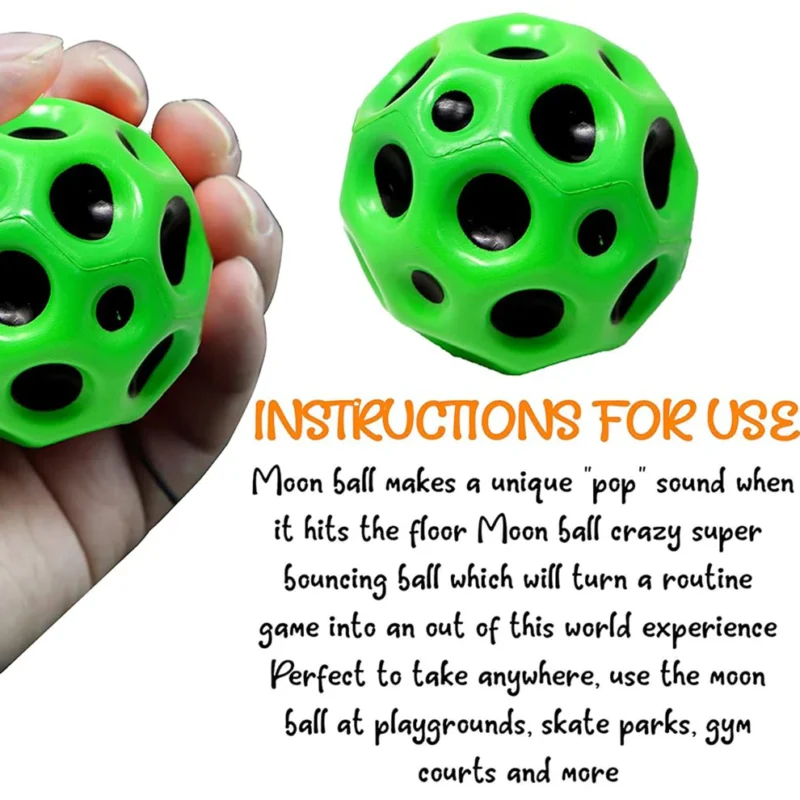 Rubber Super Bouncy Coral Star Anti-Stress Ball – Moon Crater Texture (1 Pc, Multicolor) - Image 5