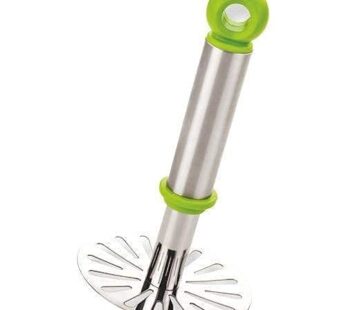 Ganesh Potato / Pav Bhaji Masher with Plastic Handle – Stainless Steel, 1-Piece, Multicolor
