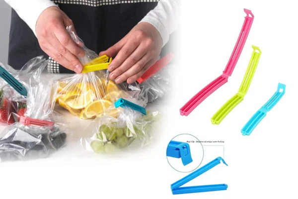 Plastic Sealing Clips – 18-Piece Multicolor Set for Airtight Food Storage - Image 2