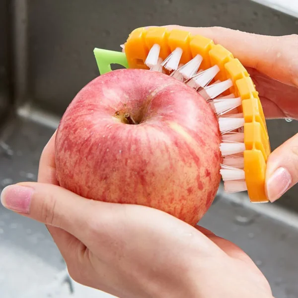 FreshScrub Carrot-Shaped Vegetable & Fruit Cleaning Brush – Non-Toxic, Flexible Scrubber - Image 4