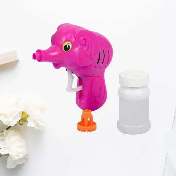 Elephant Hand-Press Bubble Gun Toy with Bubble Liquid – Fun Outdoor Play for Kids - Image 3