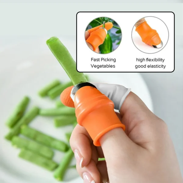 Vegetable Thumb Cutter and Tool with Effective Sharp Cutting Blade System - Image 2
