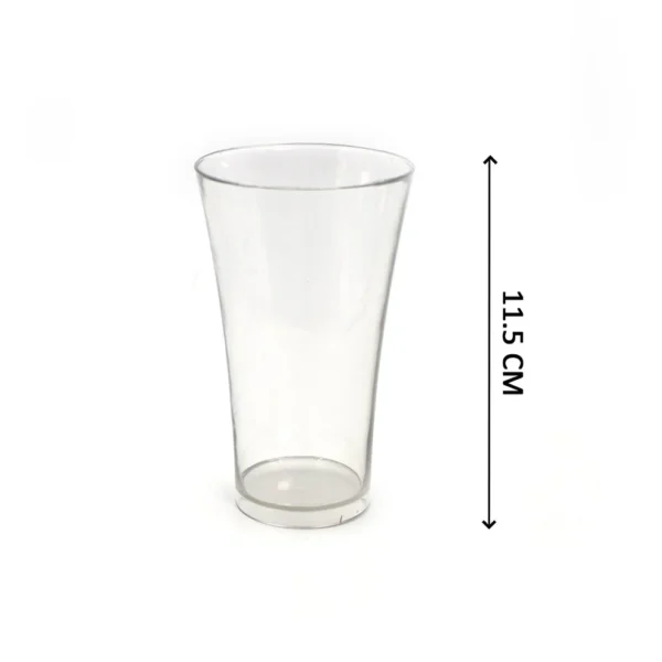 Set of 6 Transparent Plastic Juice & Water Glasses – 270 ml, Flame-Proof & Lightweight - Image 3