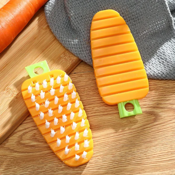 FreshScrub Carrot-Shaped Vegetable & Fruit Cleaning Brush – Non-Toxic, Flexible Scrubber - Image 11
