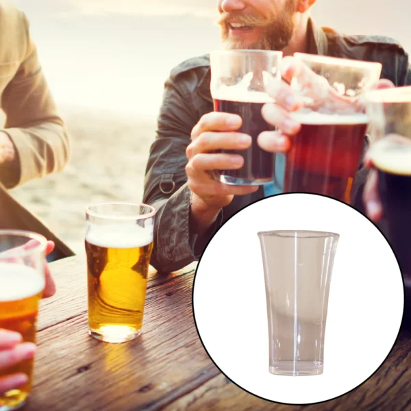 Set of 6 Transparent Plastic Juice & Water Glasses – 270 ml, Flame-Proof & Lightweight - Image 4