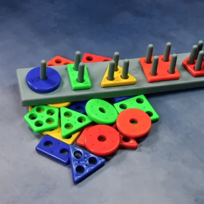 GeoStack 5-Column Shape Sorting Blocks for Kids | Educational Learning Toy