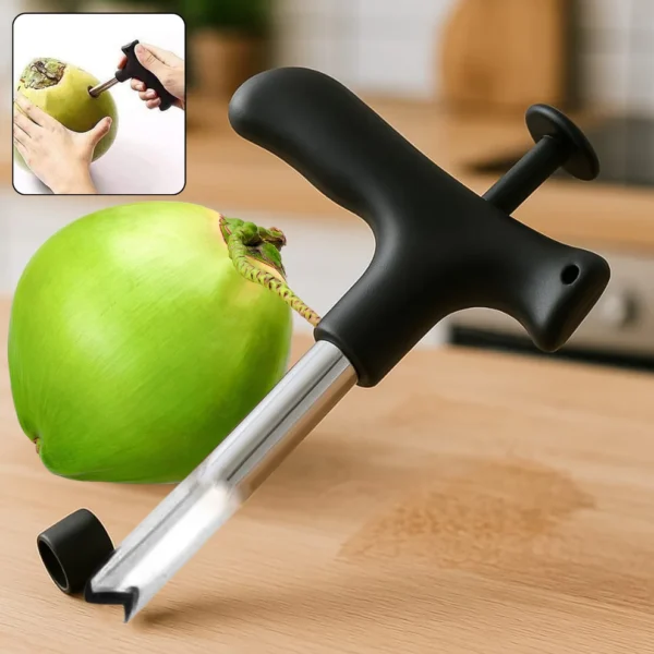Premium Quality Stainless Steel Coconut Opener Tool/Driller with Comfortable Grip – Easy Access to Fresh Coconut Water - Image 4