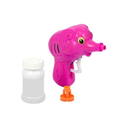 Elephant Hand-Press Bubble Gun Toy with Bubble Liquid – Fun Outdoor Play for Kids