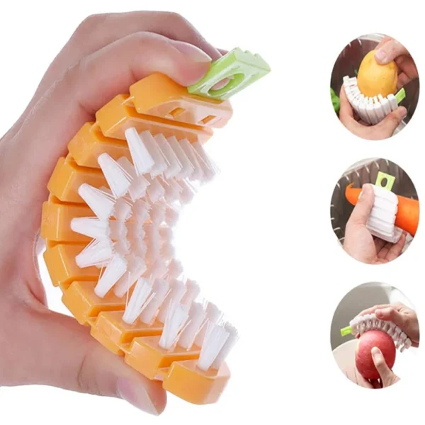 FreshScrub Carrot-Shaped Vegetable & Fruit Cleaning Brush – Non-Toxic, Flexible Scrubber - Image 5