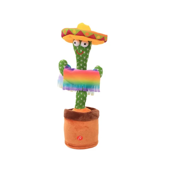 Electronic Dancing Cactus Toy – Singing, Talking, Recording & Light-Up Plush for Kids - Image 6