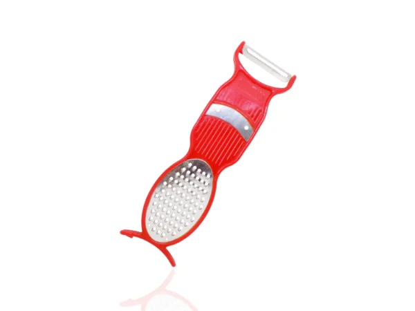 4-in-1 Multi-Purpose Vegetable Slicer, Grater, Peeler & Cutter – Stainless Steel Blades with Food-Grade Plastic Body – Safe & Efficient Kitchen Tool