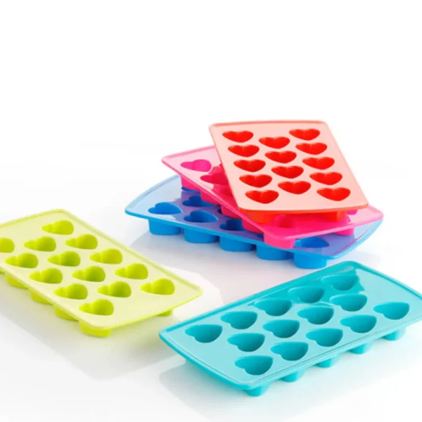 Heart Shape Ice Cube Tray – 14-Cavity Silicone Mold for Creative Ice Cubes - Image 5