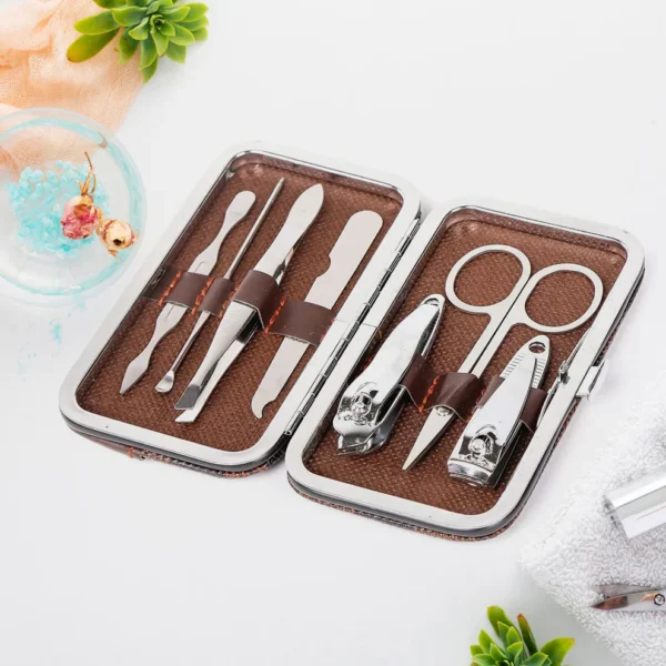 7-in-1 Professional Manicure & Pedicure Kit for Women – Grooming Essentials in a Portable Case
