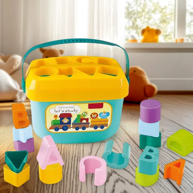 Baby First Block Set – Shape Sorting & Stacking Toy for Toddlers (1 Set) - Image 2