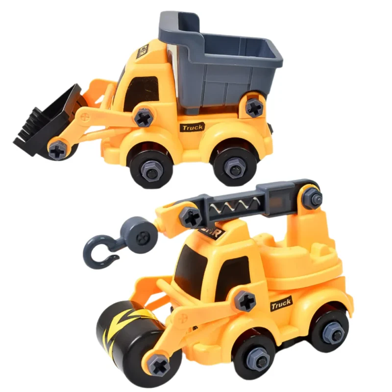 Engineering Vehicles Nut Assembly Toy – DIY Vehicle Model Set for Kids (2 Pc Set) - Image 2